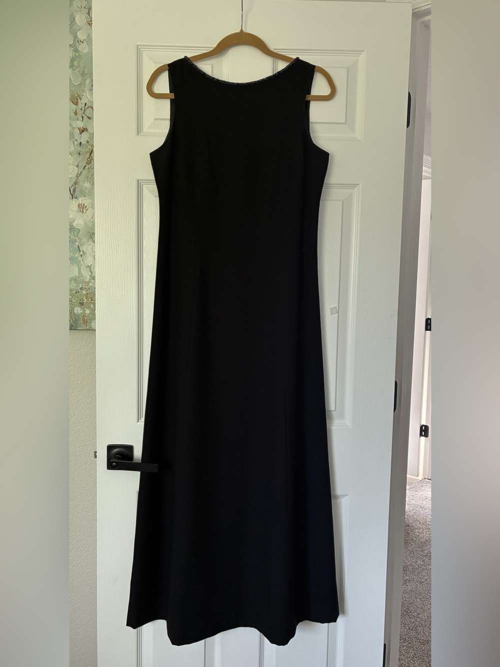 Evan Picone Black Backless Formal Dress